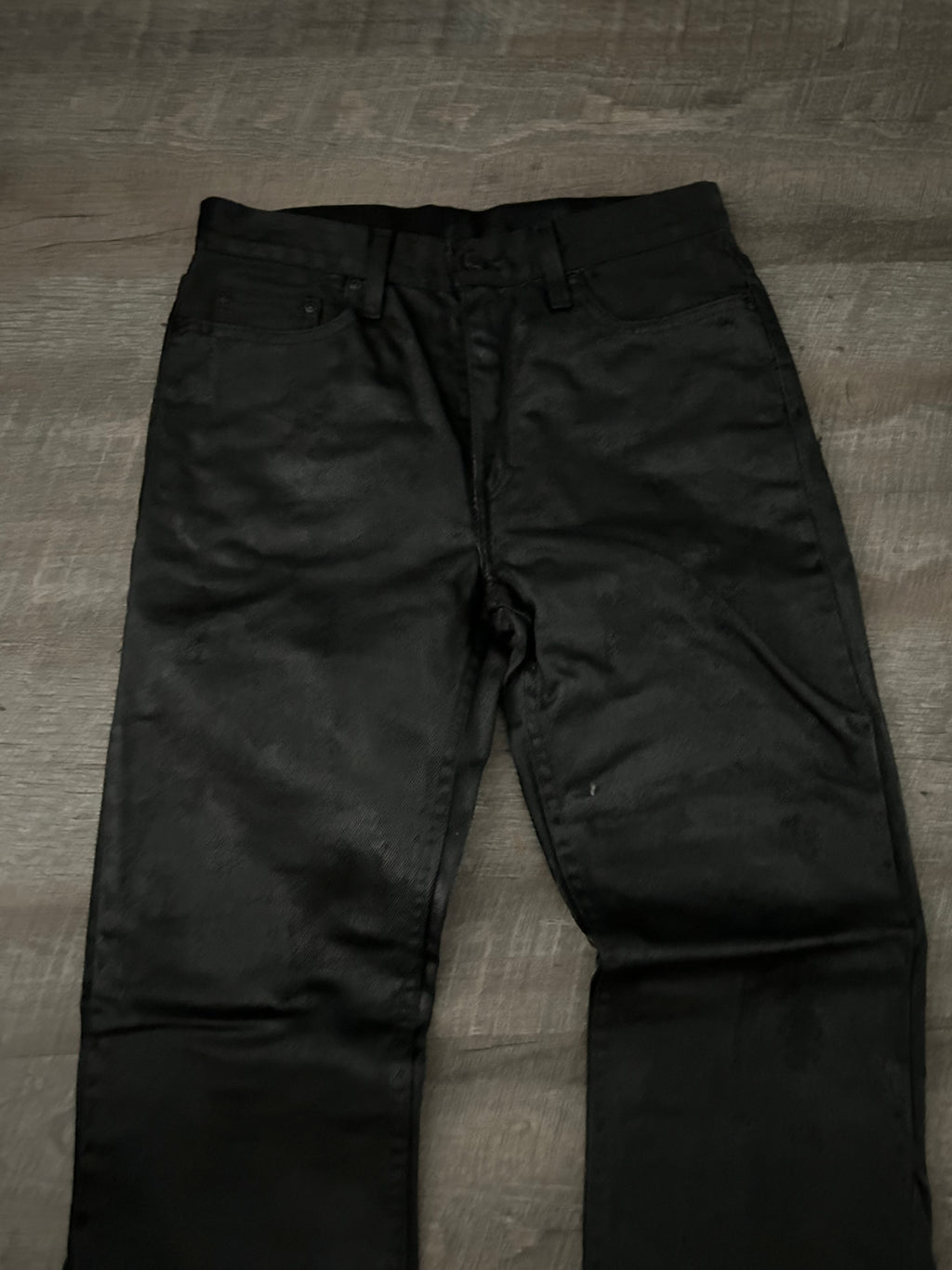 Waxed Bootcut Jeans