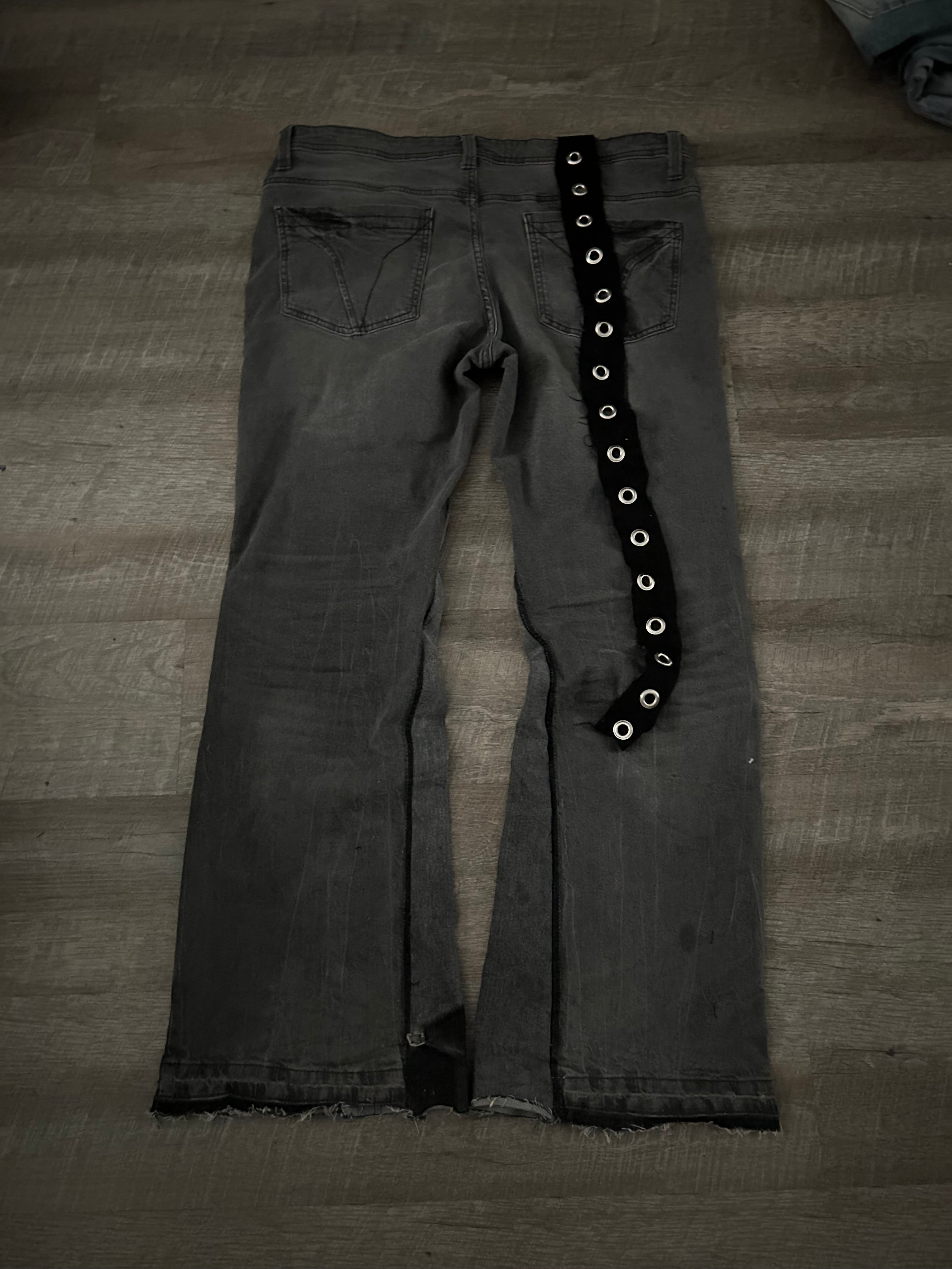 Grey Flared Jeans