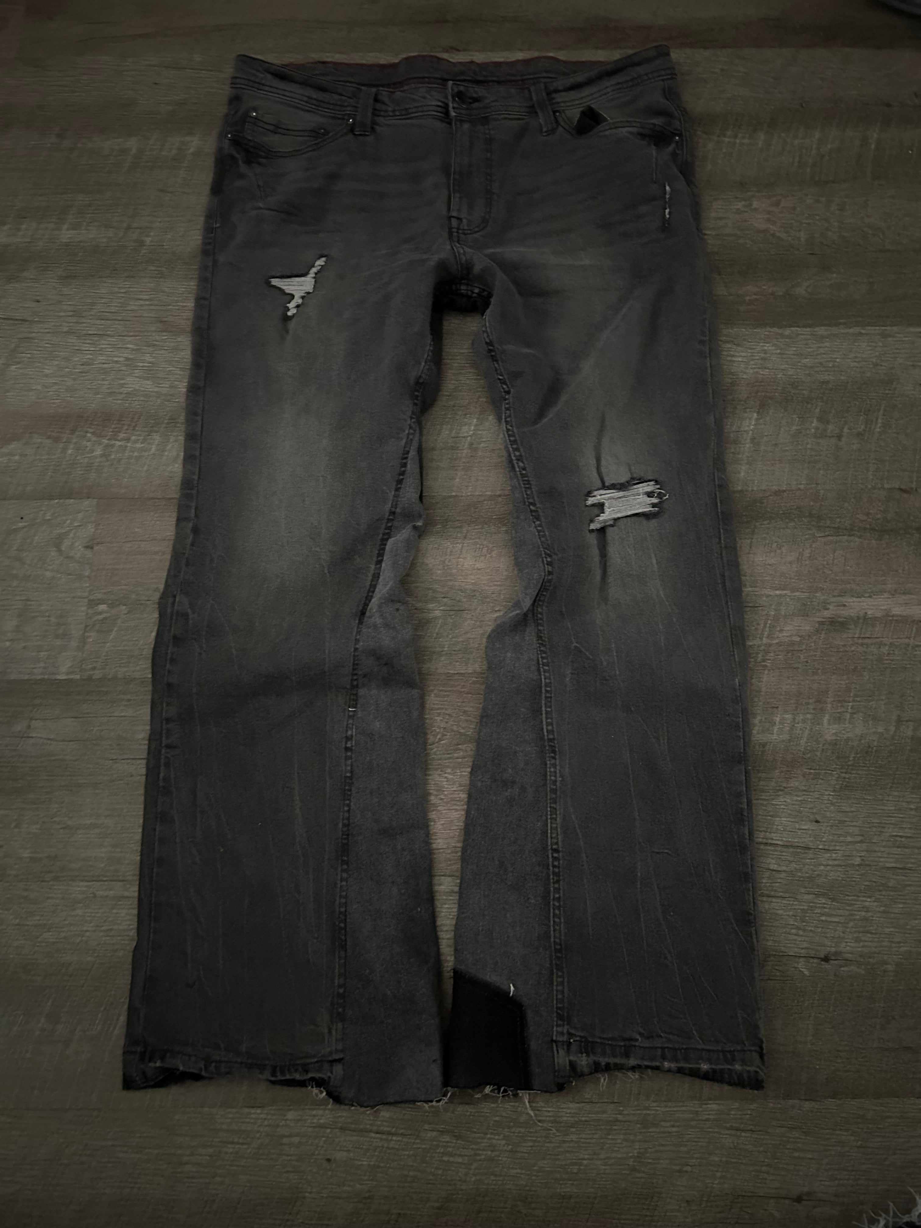 Grey Flared Jeans