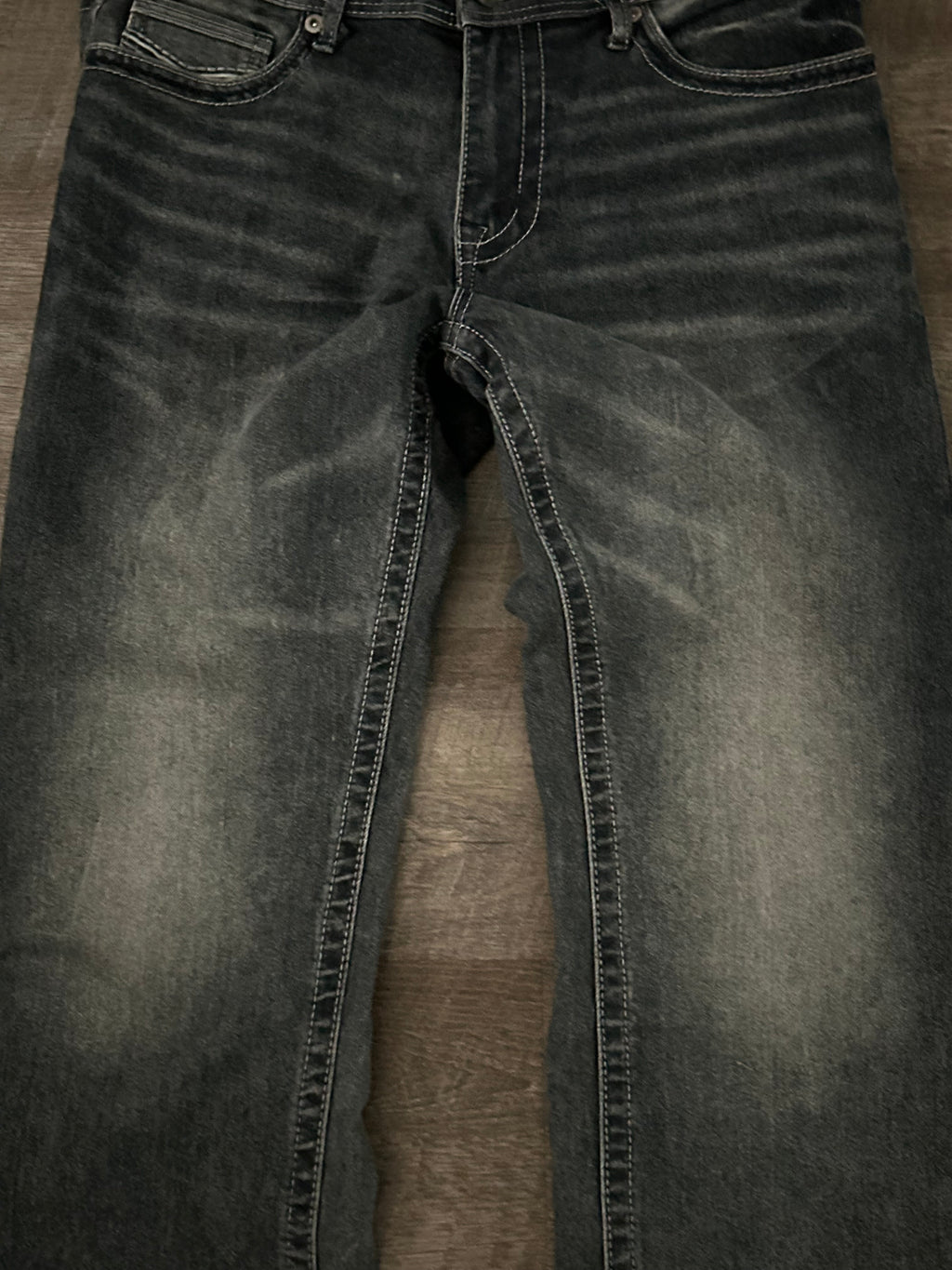 Grey Washed Bootcut Jeans