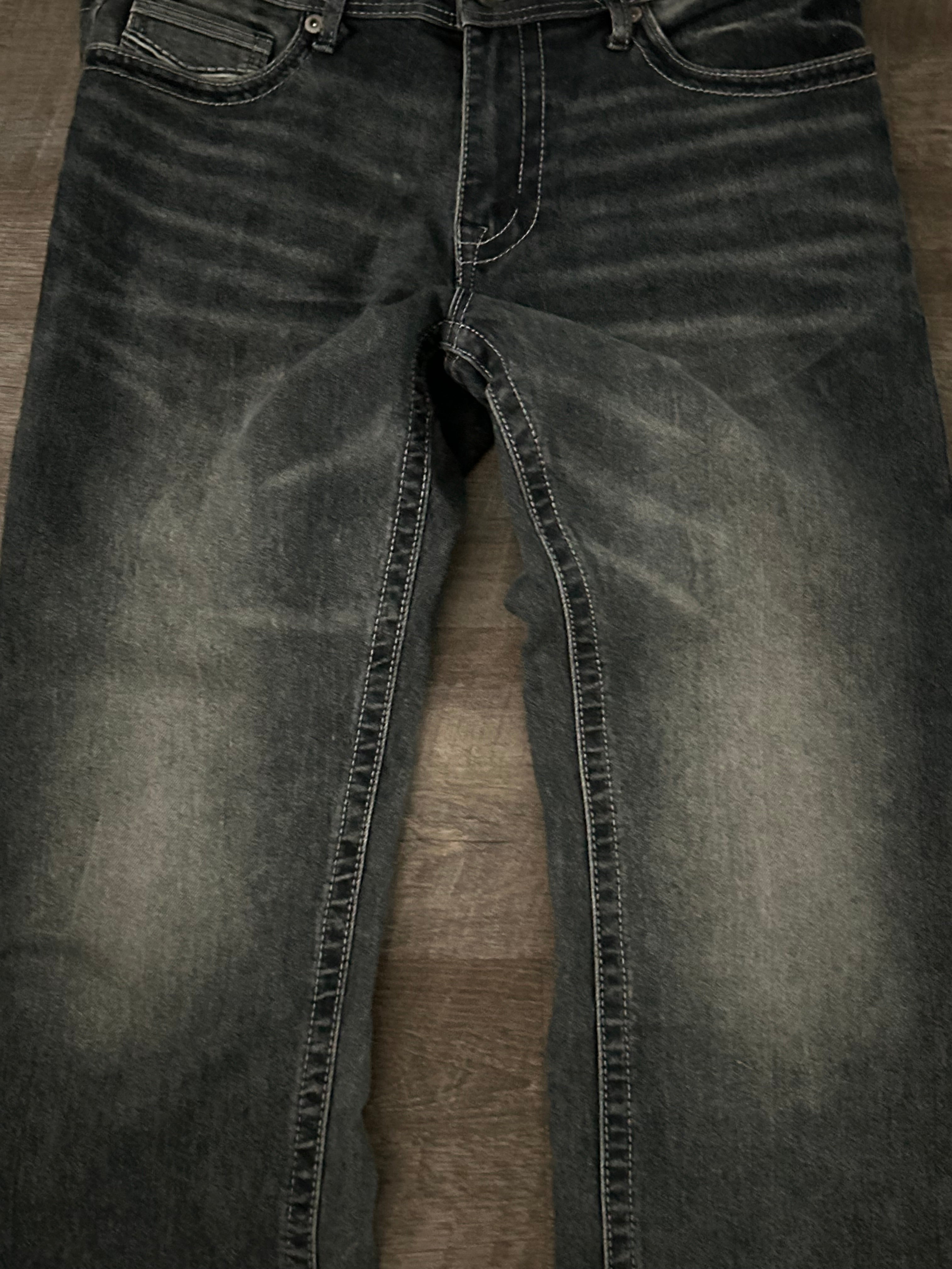 Grey Washed Bootcut Jeans