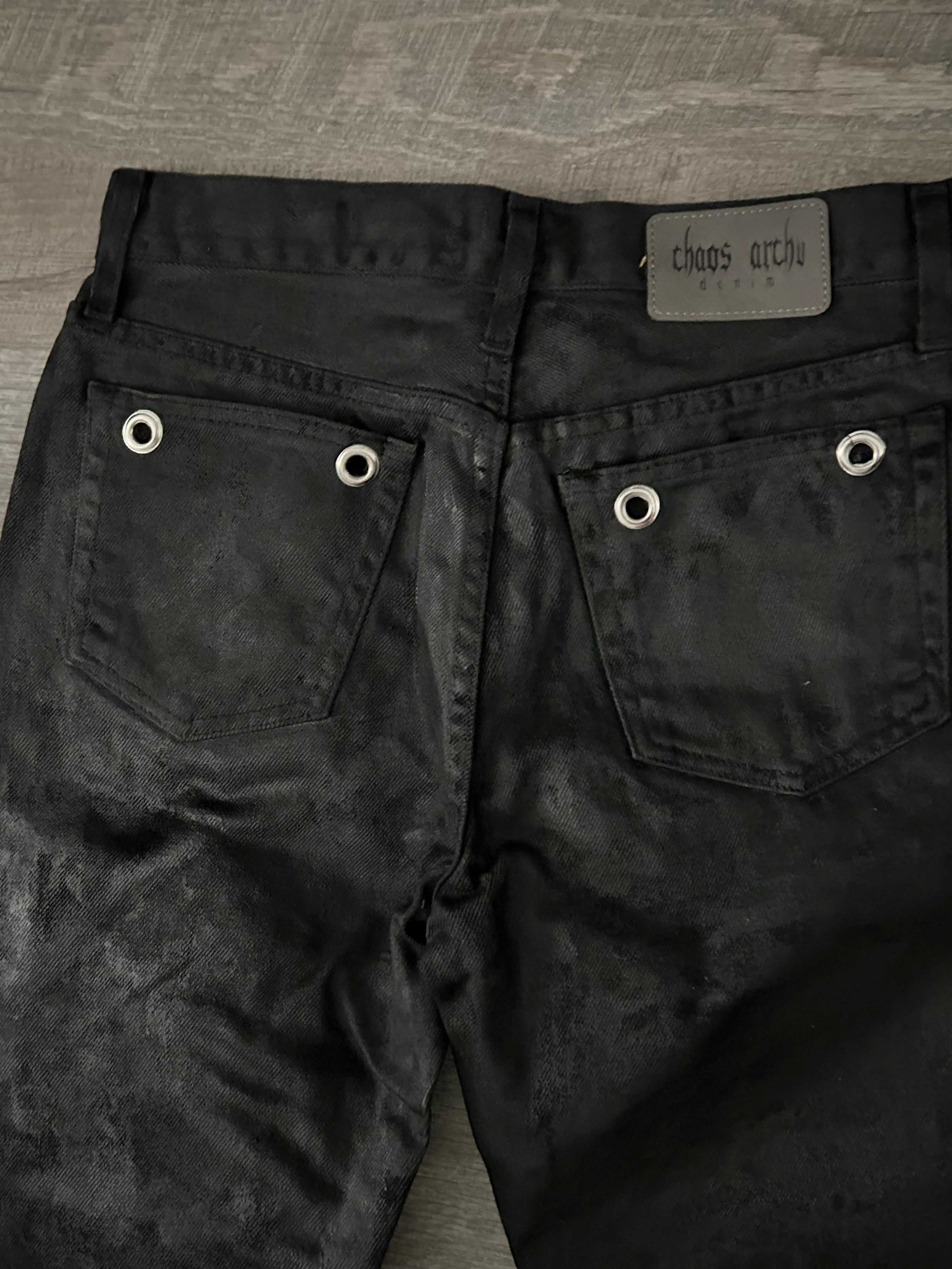 Waxed Bootcut Jeans