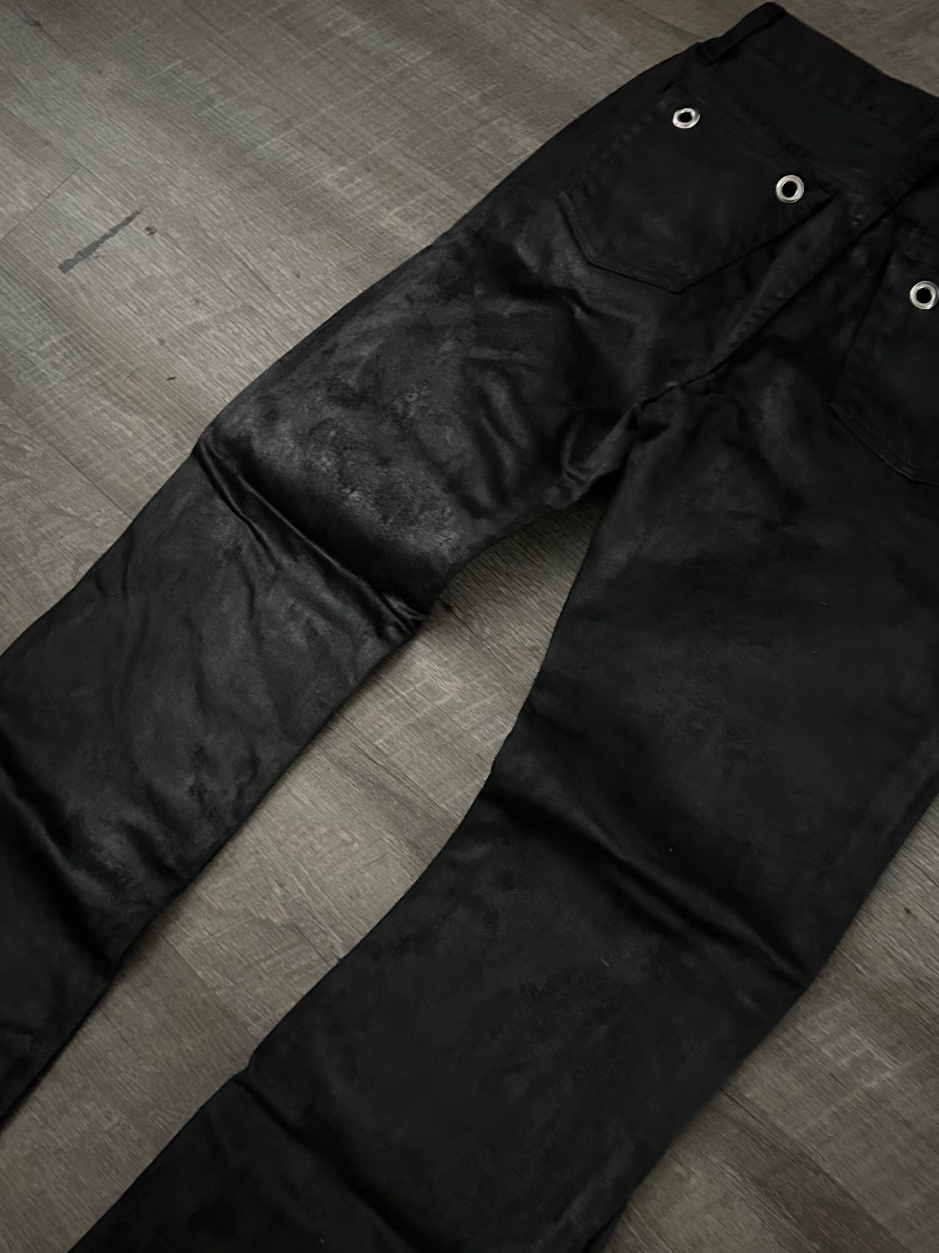 Waxed Bootcut Jeans