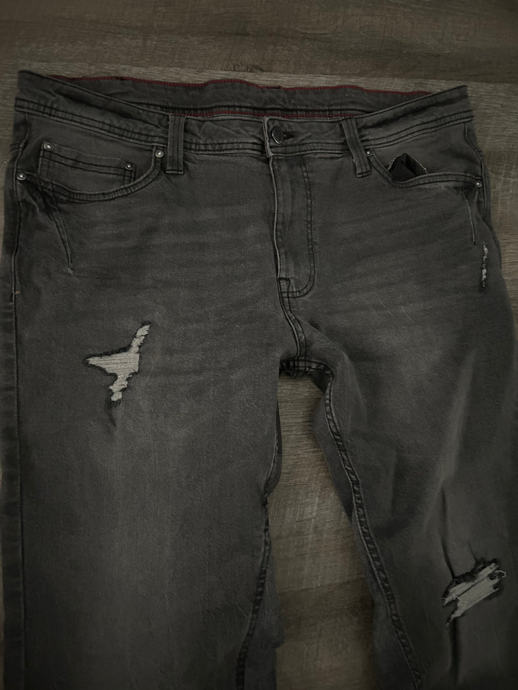 Grey Flared Jeans