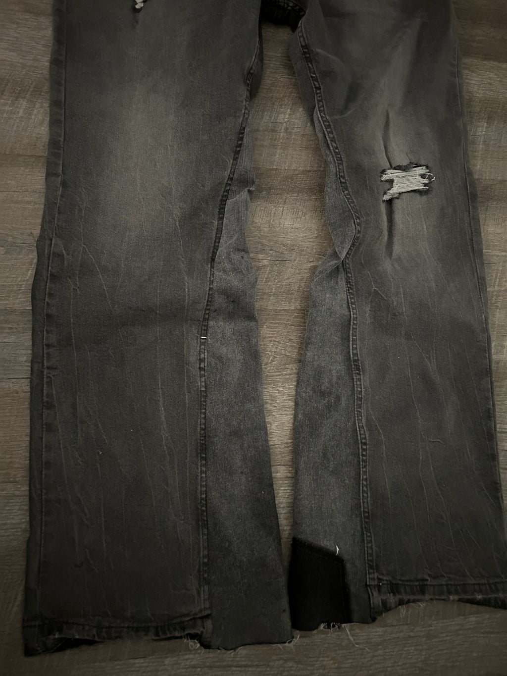 Grey Flared Jeans